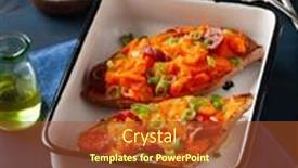  Presentation with sweet potato - Slide set having twice-baked-sweet-potato background and a tawny brown colored foreground