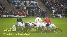  Presentation with scrum - PPT layouts featuring twickenham-london-november-23-english background and a tawny brown colored foreground