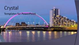  Presentation with scotland - Audience pleasing presentation consisting of twilight at glasgow city scotland backdrop and a light blue colored foreground