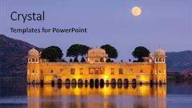  Presentation with rajasthan - PPT layouts enhanced with twilight jaipur rajasthan india background and a light blue colored foreground