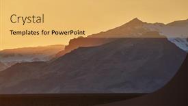  Presentation with road - Presentation theme with twilight-landscape-with-mountains background and a  colored foreground