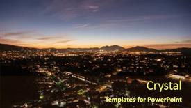  Presentation with los angeles - Presentation consisting of twilight-night-view-of-suburban background and a wine colored foreground