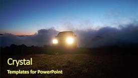  Presentation with car park - Audience pleasing slide deck consisting of twilight on the mountain backdrop and a wine colored foreground