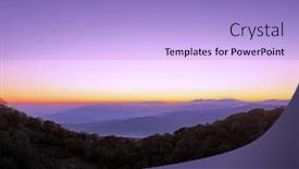  Presentation with river valley - Slide deck having twilight on valley of simeto river from ruvolo mount in etna park sicily background and a light blue colored foreground