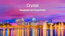  Presentation with florida - Colorful theme enhanced with twilight outside - orlando florida usa skyline backdrop and a  colored foreground