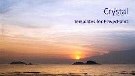  Presentation with twilight saga - Slide deck having twilight over the siam bayshore background and a sky blue colored foreground