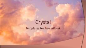  Presentation with look - Amazing presentation design having twilight sky with clouds backdrop and a coral colored foreground