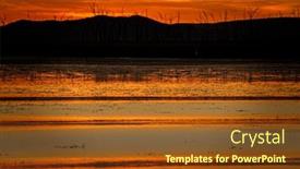  Presentation with outback australia - Slide set featuring twilight-sunset-at-the-swamp background and a tawny brown colored foreground
