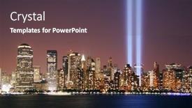  Presentation with manhattan - Audience pleasing presentation consisting of razor blade isolated over a white background backdrop and a white colored foreground