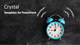  Presentation with alarm - Slide set enhanced with twin-bell-alarm-clock-ringing background and a dark gray colored foreground