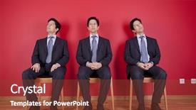  Presentation with relaxing - Theme having twin house - three confident businessman relaxing background and a tawny brown colored foreground