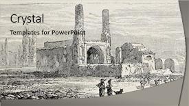  Presentation with persia - Slides consisting of twin minaret in isfahan persia background and a light gray colored foreground