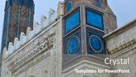  Presentation with magnet - PPT layouts featuring twin-minarets-madrasah-in-sivas background and a gray colored foreground