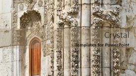  Presentation with magnet - Presentation theme with twin-minarets-madrasah-in-sivas background and a coral colored foreground