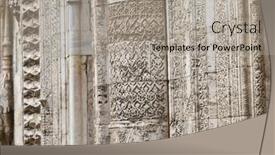  Presentation with city - Presentation having twin-minarets-madrasah-in-sivas background and a  colored foreground