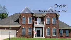  Presentation with brick - Cool new slides with twin peaks brick house backdrop and a light blue colored foreground