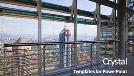  Presentation with kuala lumpur - Beautiful theme featuring twin towers - kuala lumpur malaysia city view backdrop and a dark gray colored foreground