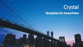  Presentation with twin towers - Slide deck consisting of twin towers - night view of city background and a teal colored foreground