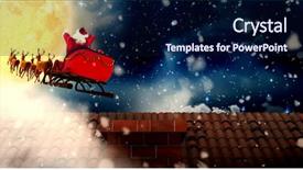  Presentation with twinkling stars - Presentation design having twinkle - snow falling against stars twinkling background and a navy blue colored foreground