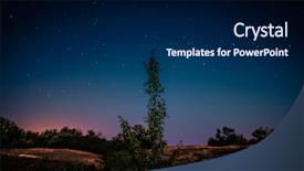  Presentation with curly fern sun - Beautiful slide set featuring twinkling stars - grim steppe panorama with amazing backdrop and a navy blue colored foreground