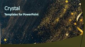  Presentation with twinkling stars - PPT theme with twinkling stars - holiday background background and a wine colored foreground