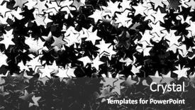  Presentation with glitter - Amazing theme having twinkling stars - star glitter scattered in black backdrop and a dark gray colored foreground