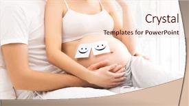  Presentation with pregnant - PPT layouts having twins - close-up picture of man background and a lemonade colored foreground