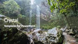  Presentation with queensland - PPT theme with twins - twin falls hike background and a dark gray colored foreground