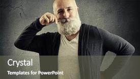  Presentation with dark - Amazing presentation theme having twirl - pleased senior man twirling his backdrop and a gray colored foreground