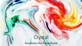  Presentation with abstract culture - Slide set having twist in a psychedelic background and a sky blue colored foreground