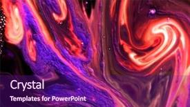  Presentation with abstract culture - Beautiful PPT theme featuring twist in a psychedelic backdrop and a violet colored foreground