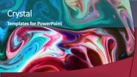  Presentation with abstract culture - Slide set having twist in a psychedelic background and a ocean colored foreground