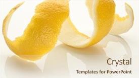  Presentation with citrus - Slide deck having twist of citrus lemon peel background and a lemonade colored foreground