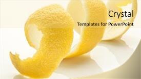  Presentation with citrus - Audience pleasing presentation theme consisting of twist of citrus lemon peel backdrop and a blonde colored foreground