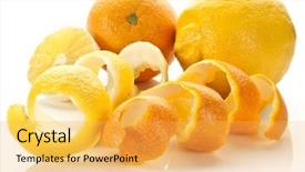  Presentation with citrus - Cool new slide deck with twist of citrus peel backdrop and a yellow colored foreground