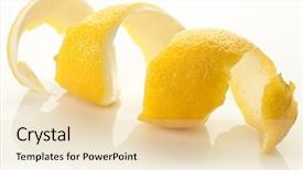  Presentation with citrus - Presentation theme featuring fruits peels - twist of citrus peel background and a lemonade colored foreground