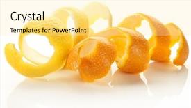  Presentation with citrus - Slides having twist of citrus peel background and a blonde colored foreground