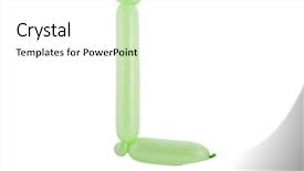  Presentation with balloon - Beautiful theme featuring twisted balloon font part of full set upper case l backdrop and a white colored foreground