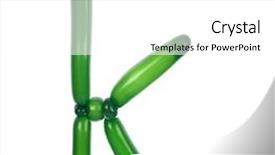  Presentation with balloon - Presentation having twisted balloon font part of full set lower case k background and a white colored foreground