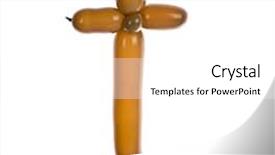  Presentation with case - Slides consisting of twisted balloon font part of full set lower case t background and a white colored foreground