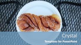  Presentation with sweet - PPT layouts enhanced with twisted-donut-curler-donut-sweet background and a teal colored foreground