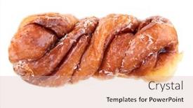  Presentation with sweet - Amazing slide deck having twisted-donut-curler-donut-sweet backdrop and a lemonade colored foreground