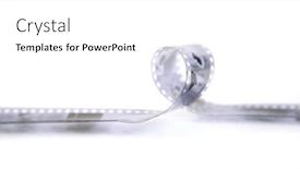  Presentation with film - PPT layouts enhanced with twisted film background and a white colored foreground