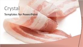  Presentation with pork bacon - Theme enhanced with twisted-pieces-of-pork-farmer background and a white colored foreground