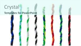  Presentation with pipe - Colorful PPT theme enhanced with twisted-pipe-cleaners-in-two backdrop and a cool aqua colored foreground