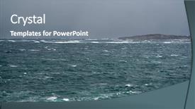  Presentation with stormy sea waves - Slide set featuring twister - beautiful stormy sea abstract natural background and a gray colored foreground