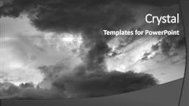  Presentation with dark grey - Slides having twister - dark ominous grey storm clouds background and a dark gray colored foreground