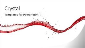  Presentation with image resolution - PPT theme with twister - red wine abstract splash shape background and a white colored foreground