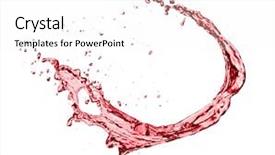  Presentation with abstract red - Colorful slide set enhanced with twister - red wine abstract splash shape backdrop and a white colored foreground