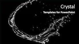  Presentation with water splash - Colorful presentation design enhanced with twister - water splash abstract shape isolated backdrop and a black colored foreground